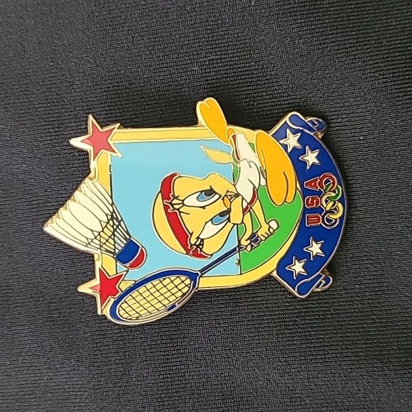 Tweety Bird 1996 USA Olympic Badminton Pin - Picture 2 of 7